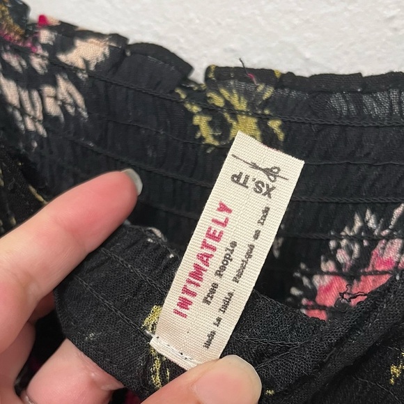 FREE PEOPLE Garden Party Black Floral Tiered Maxi Dress Size XS - Picture 5 of 14